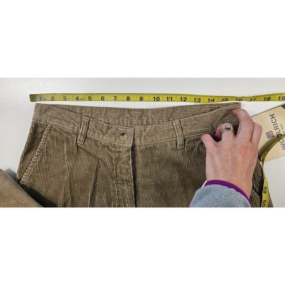 NWT woolrich vintage tan neutral sz 12 corduroy bare back high waist pants NEW - Picture 5 of 8